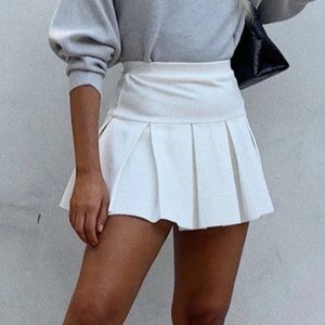 White tennis skirt